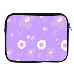 Daisy Flowers Lilac White Lavender Purple Apple Ipad 2/3/4 Zipper Cases by Mazipoodles