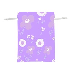 Daisy Flowers Lilac White Lavender Purple Lightweight Drawstring Pouch (s) by Mazipoodles