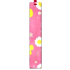 Daisy Flowers Yellow White Dusty Dark Blush Pink Large Book Marks by Mazipoodles