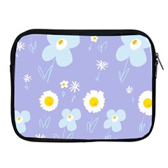 Daisy Flowers Blue White Yellow Lavender Apple Ipad 2/3/4 Zipper Cases by Mazipoodles