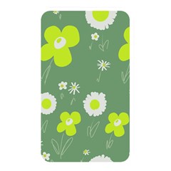 Daisy Flowers Lime Green White Forest Green  Memory Card Reader (rectangular) by Mazipoodles