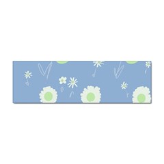 Daisy Flowers Pastel Green White Blue  Sticker Bumper (100 Pack) by Mazipoodles