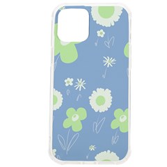 Daisy Flowers Pastel Green White Blue  Iphone 12 Pro Max Tpu Uv Print Case by Mazipoodles