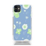 Daisy Flowers Pastel Green White Blue  iPhone 11 TPU UV Print Case Front