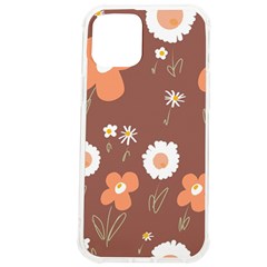 Daisy Flowers Coral White Green Brown  Iphone 12 Pro Max Tpu Uv Print Case by Mazipoodles