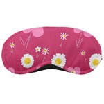 Daisy Flowers Pink White Yellow Dusty Pink Sleeping Mask Front