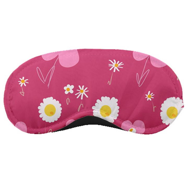 Daisy Flowers Pink White Yellow Dusty Pink Sleeping Mask