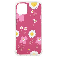 Daisy Flowers Pink White Yellow Dusty Pink Iphone 12/12 Pro Tpu Uv Print Case by Mazipoodles