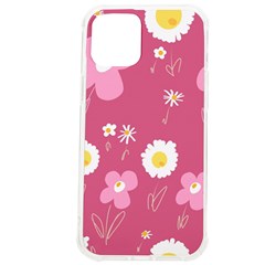 Daisy Flowers Pink White Yellow Dusty Pink Iphone 12 Pro Max Tpu Uv Print Case by Mazipoodles