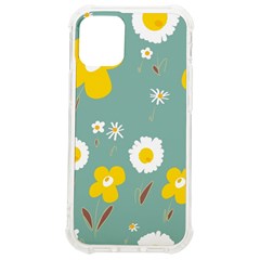 Daisy Flowers Yellow White Brown Sage Green  Iphone 12 Mini Tpu Uv Print Case	 by Mazipoodles