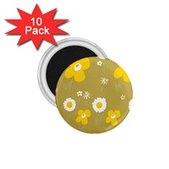 Daisy Flowers Yellow White Olive  1 75  Magnets (10 Pack)  by Mazipoodles