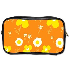 Daisy Flowers Yellow White Orange  Toiletries Bag (one Side) by Mazipoodles