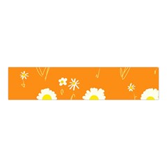 Daisy Flowers Yellow White Orange  Velvet Scrunchie by Mazipoodles