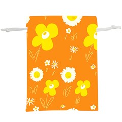 Daisy Flowers Yellow White Orange  Lightweight Drawstring Pouch (xl) by Mazipoodles