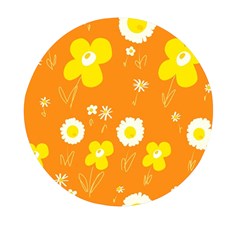 Daisy Flowers Yellow White Orange  Mini Round Pill Box (pack Of 5) by Mazipoodles