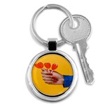 Valentine Day Lolly Candy Heart Key Chain (Round) Front