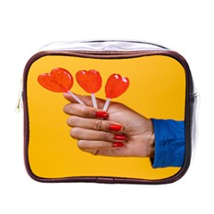 Valentine Day Lolly Candy Heart Mini Toiletries Bag (one Side)