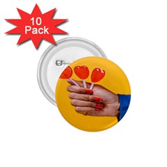 Valentine Day Lolly Candy Heart 1 75  Buttons (10 Pack) by artworkshop