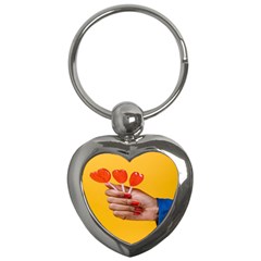 Valentine Day Lolly Candy Heart Key Chain (heart) by artworkshop