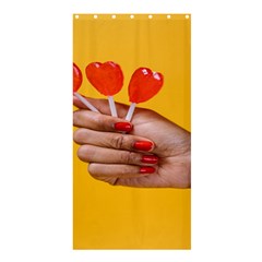 Valentine Day Lolly Candy Heart Shower Curtain 36  X 72  (stall)  by artworkshop