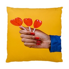 Valentine Day Lolly Candy Heart Standard Cushion Case (two Sides) by artworkshop