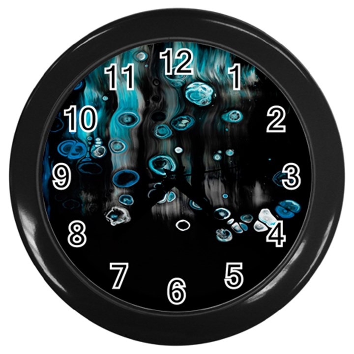 Falling Down Pattern Wall Clock (Black)