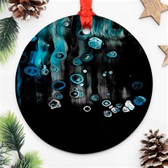 Falling Down Pattern Round Ornament (two Sides)