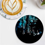 Falling Down Pattern UV Print Round Tile Coaster Front