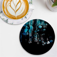 Falling Down Pattern Uv Print Round Tile Coaster by artworkshop