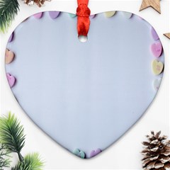 Valentine Day Heart Pattern Capsule Ornament (heart) by artworkshop