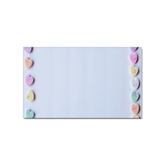 Valentine Day Heart Pattern Capsule Sticker Rectangular (100 Pack)