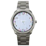 Valentine Day Heart Pattern Capsule Sport Metal Watch Front