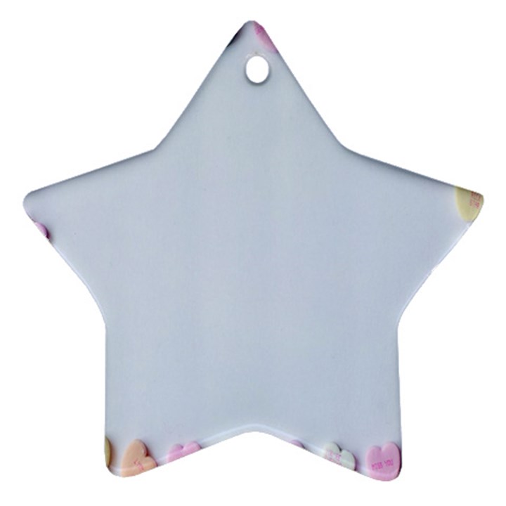 Valentine Day Heart Pattern Capsule Star Ornament (Two Sides)