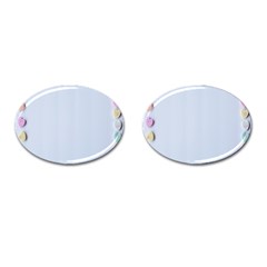 Valentine Day Heart Pattern Capsule Cufflinks (oval)