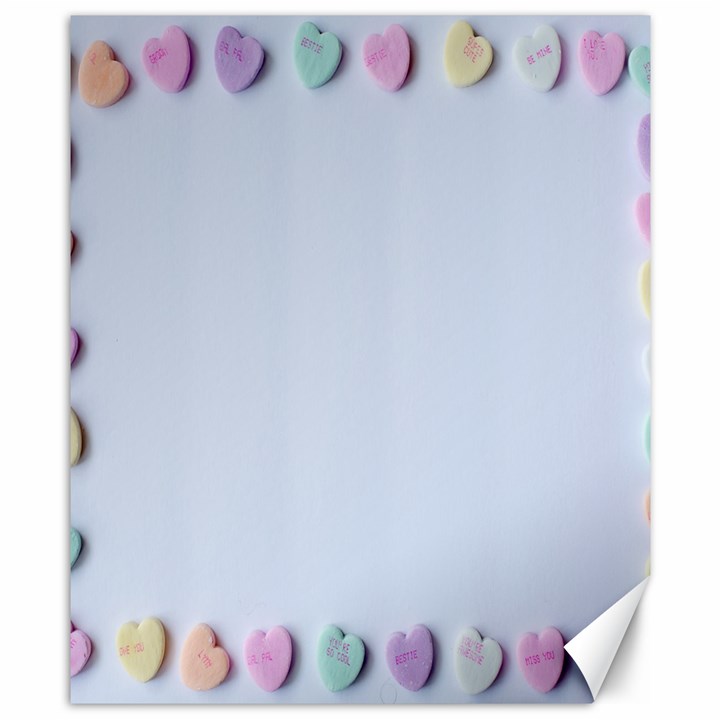 Valentine Day Heart Pattern Capsule Canvas 8  x 10 