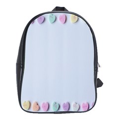 Valentine Day Heart Pattern Capsule School Bag (large) by artworkshop