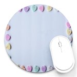 Valentine Day Heart Pattern Capsule Round Mousepad Front