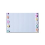 Valentine Day Heart Pattern Capsule Sticker (Rectangular) Front