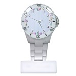 Valentine Day Heart Pattern Capsule Plastic Nurses Watch Front