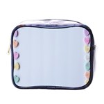 Valentine Day Heart Pattern Capsule Mini Toiletries Bag (One Side) Front