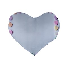 Valentine Day Heart Pattern Capsule Standard 16  Premium Flano Heart Shape Cushions by artworkshop