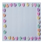 Valentine Day Heart Pattern Capsule Banner and Sign 4  x 4  Front