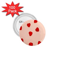 Valentine Day Pattern Logo Heart 1 75  Buttons (100 Pack) 