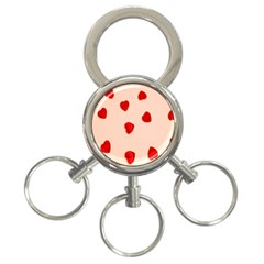 Valentine Day Pattern Logo Heart 3-ring Key Chain