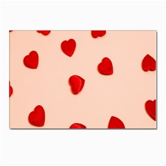 Valentine Day Pattern Logo Heart Postcard 4 x 6  (pkg Of 10) by artworkshop