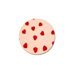 Valentine Day Pattern Logo Heart Golf Ball Marker by artworkshop