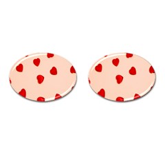 Valentine Day Pattern Logo Heart Cufflinks (oval)