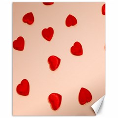 Valentine Day Pattern Logo Heart Canvas 16  X 20 