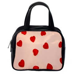 Valentine Day Pattern Logo Heart Classic Handbag (one Side) by artworkshop