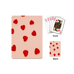 Valentine Day Pattern Logo Heart Playing Cards Single Design (mini) by artworkshop